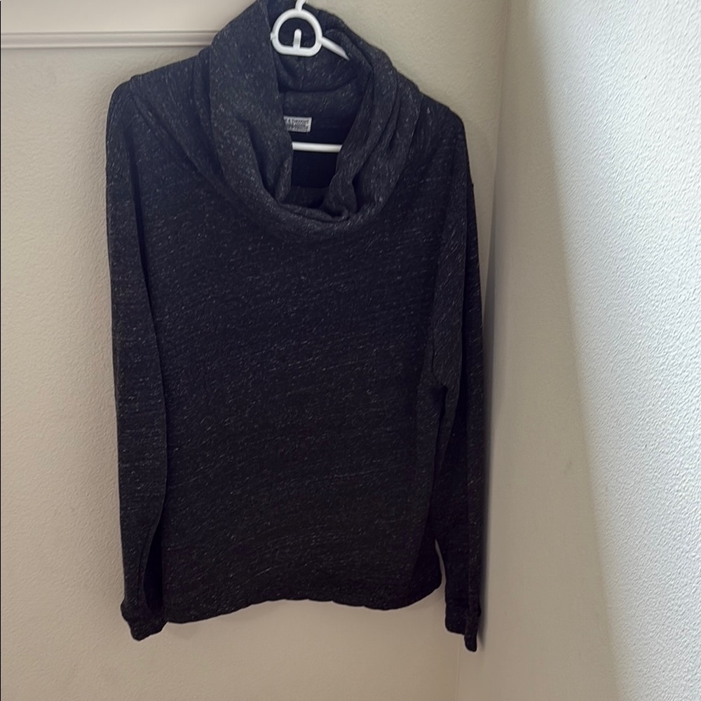 Cozy Black Cowl Neck Long Sleeved
